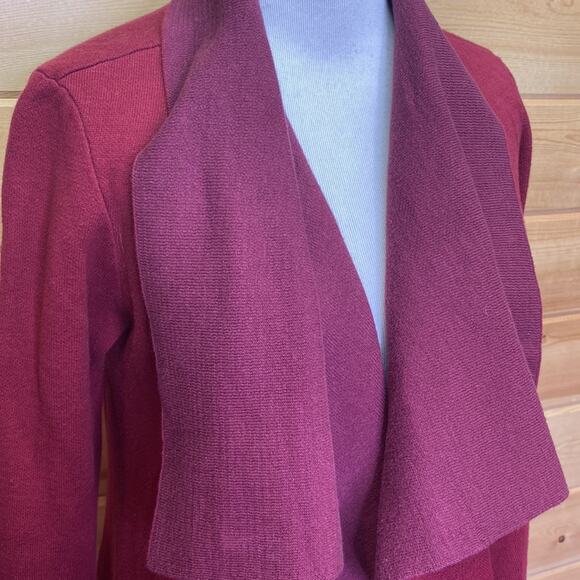 Cabi Maroon Open Front Cardigan Sweater #3479 Size XS - Picture 3 of 10